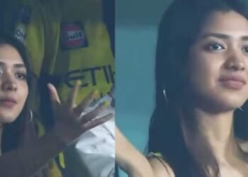 धोनी के आउट होते ही कैमरे के आगे कर दिया ऐसा काम रातोंरात बन गई स्टार