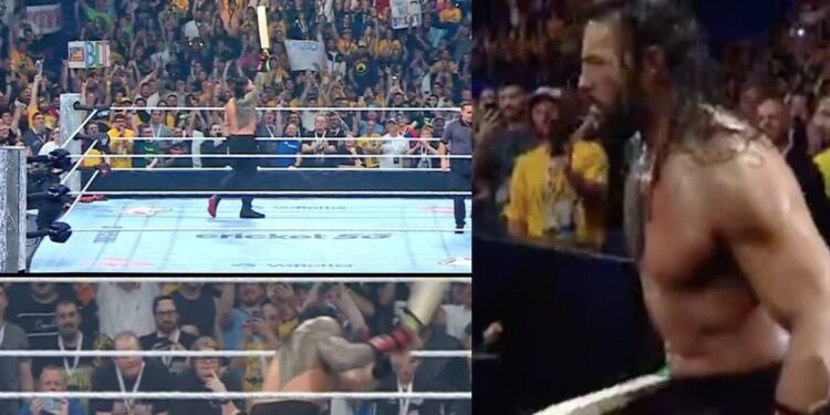 roman reigns hit Bronson Reed with Cricket Bat: WWE रिंग में रोमन रेन्‍स का क्रिकेटिंग अंदाज, विराट के स्‍टाइल में खेला शॉट, चारों खाने चित हुआ विरोधी पहलवान