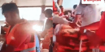 life jackets were distributed when cruise boat started sinking in jabalpur bargi dam video viral डूबने लगा क्रूज तो बांटने लगे लाइफ जैकेट, सामने आया जबलपुर हादसे में लापरवाही का VIDEO, Madhya-pradesh Hindi News