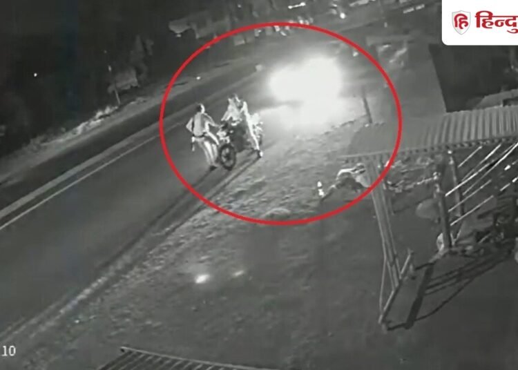 Indore drunken police constable hits two jawans by car during patrol CCTV footage surfaces इंदौर में नशे में धुत सिपाही ने कार से पैट्रोलिंग पर निकले 2 जवानों को रौंदा; VIDEO देख कांप जाएगी रूह, Madhya-pradesh Hindi News