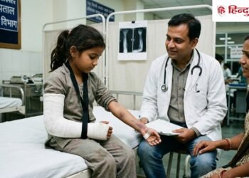 बच्ची का दाहिना हाथ टूटा, लगाया बाएं में प्लास्टर, यूपी के मेडिकल कॉलेज का कारनामा, Uttar-pradesh Hindi News