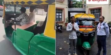 नाबालिग बेटे से ऑटो चलवाना पड़ा महंगा, ट्रैफिक पुलिस ने वायरल वीडियो पर ऐक्शन लेकर सिखाया सबक, Madhya-pradesh Hindi News