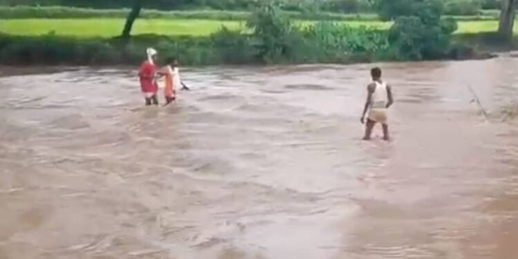 डिंडौरी में उफनती साकुल नदी की डूबी पुलिया पार करते दिखे लोग, भारी बारिश के बीच VIDEO वायरल, मध्य प्रदेश वीडियो न्यूज