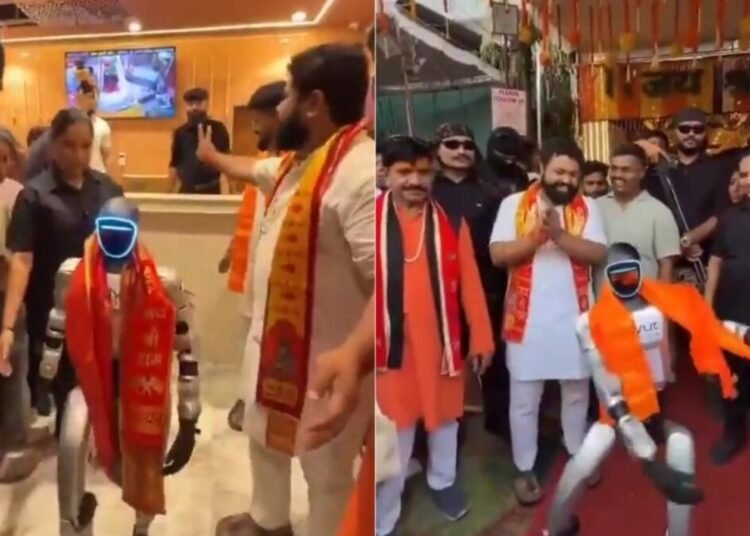 उज्जैन में दुकान के उद्घाटन पर रोबोट का रितिक जैसा डांस, गले में भगवा पटका पहन दिखाए बेहतरीन मूव्स, Viral-news Hindi News