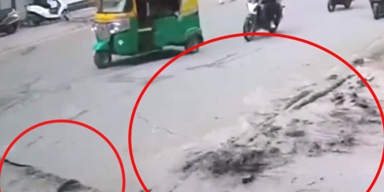 इंदौर में पाइप लाइन टेस्टिंग में उखड़ी 40 करोड़ की सड़क, कांग्रेस बोली- जमीन फाड़कर निकला BJP का ‘करप्शन’, Madhya-pradesh Hindi News