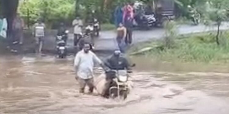 डिंडौरी में उफनी कुतरेल नदी का कहर, जलमग्न पुलिया से जान जोखिम में डालकर गुजर रहे लोग, मध्य प्रदेश वीडियो न्यूज