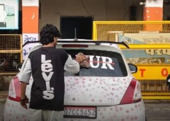 ग्वालियर में 55 लाख व्यूज के लिए कार पर 3400 किसिंग मार्क, पुलिस ने काटा 5500 का चालान, मध्य प्रदेश वीडियो न्यूज