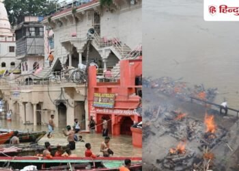 प्रयागराज से वाराणसी तक गंगा में तेज बढ़ाव, महाश्मशान मणिकर्णिका पर कई चिता स्थल पानी में डूबे, Uttar-pradesh Hindi News