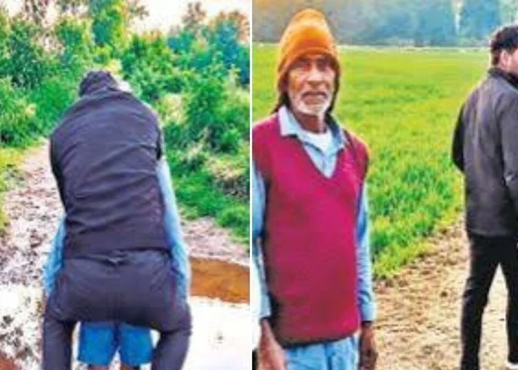 ये कैसी बेशर्मी; MP में कीचड़ वाला रास्ता देख बुजुर्ग की पीठ पर लद गया पटवारी; वीडियो देख भड़क उठे लोग, Madhya-pradesh Hindi News