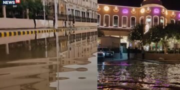 लखनऊ में बाढ़ की आफत, फेमस फीनिक्स पलासियो मॉल से लेकर इकाना स्टेडियम और IIIT कैंपस में भरा पानी 